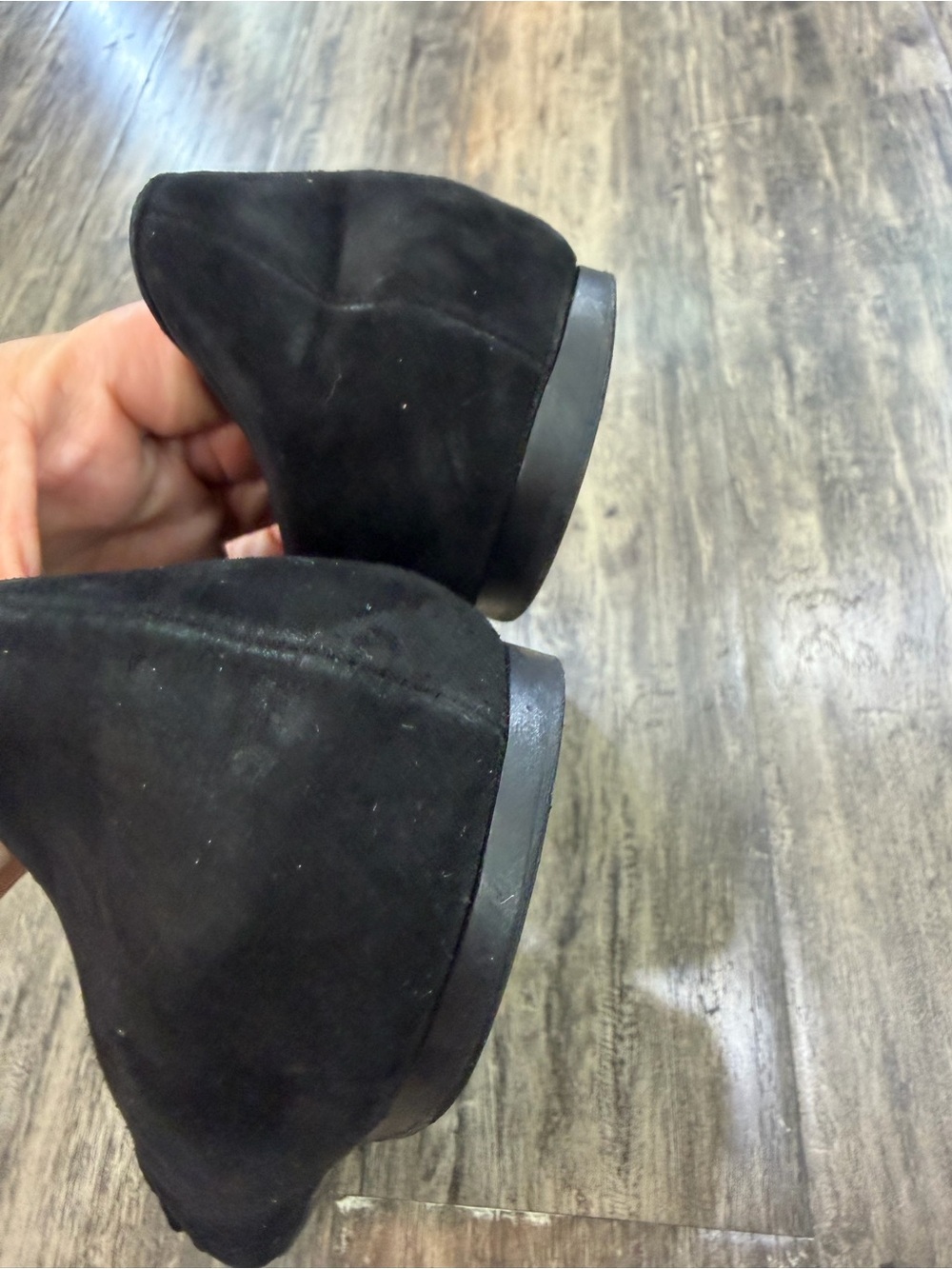 Prada Black Suede Bow Detail Flats - Picture 8 of 12
